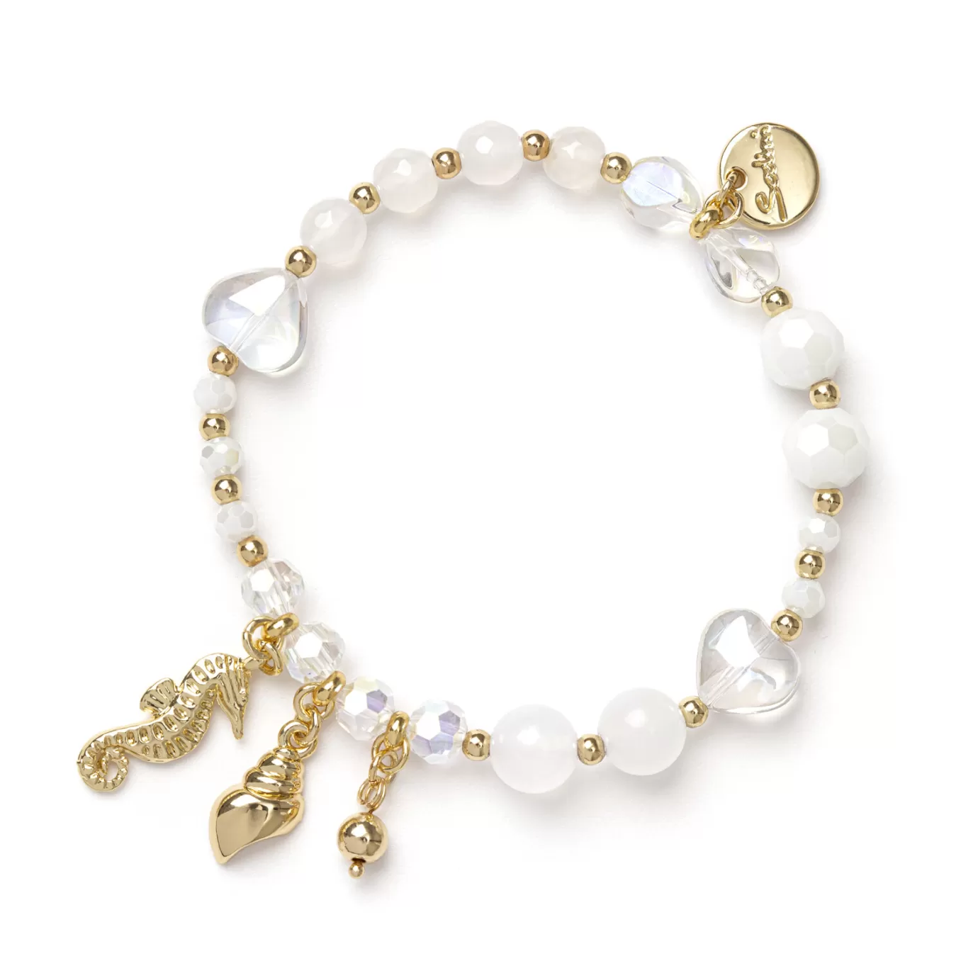 Elastici>Sodini Bracciale Elastico Cuori Ed Elementi Marini Bora Bora