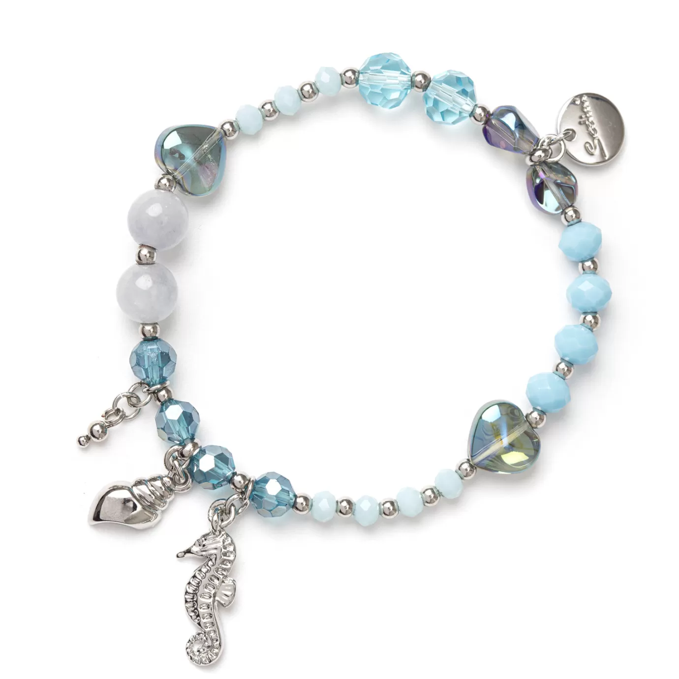 Elastici>Sodini Bracciale Elastico Cuori Ed Elementi Marini Bora Bora